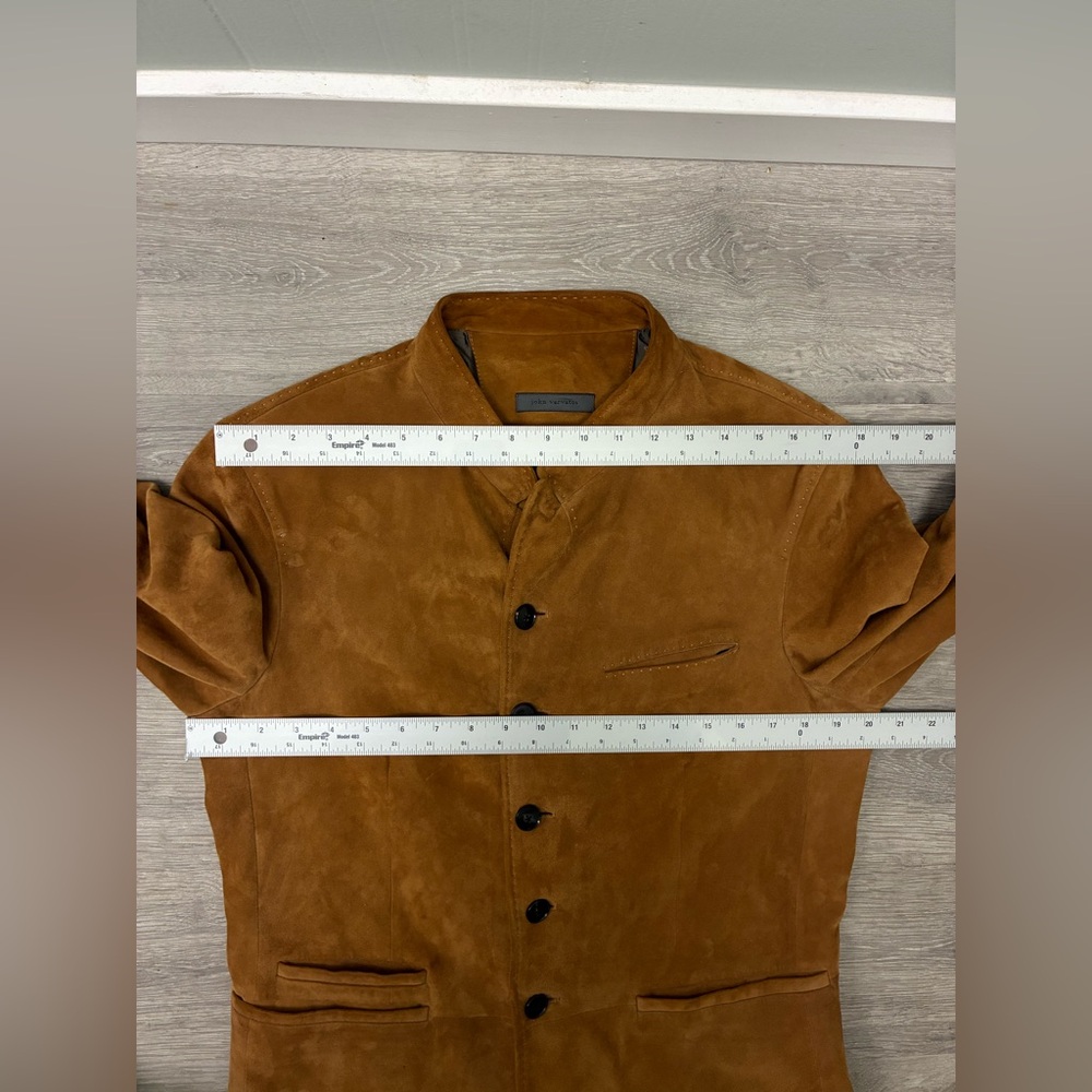 John Varvatos Collection Varick Multibutton Suede Jacket EU 48 USA 38 - Picture 8 of 9